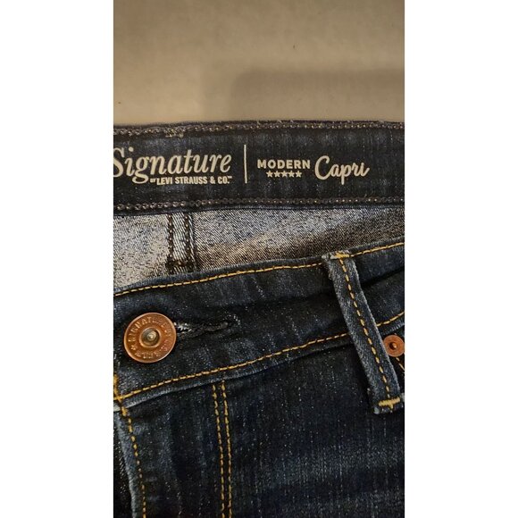 Signature Levi's strauss&co. modern capri denim jeans 16 - Picture 11 of 13